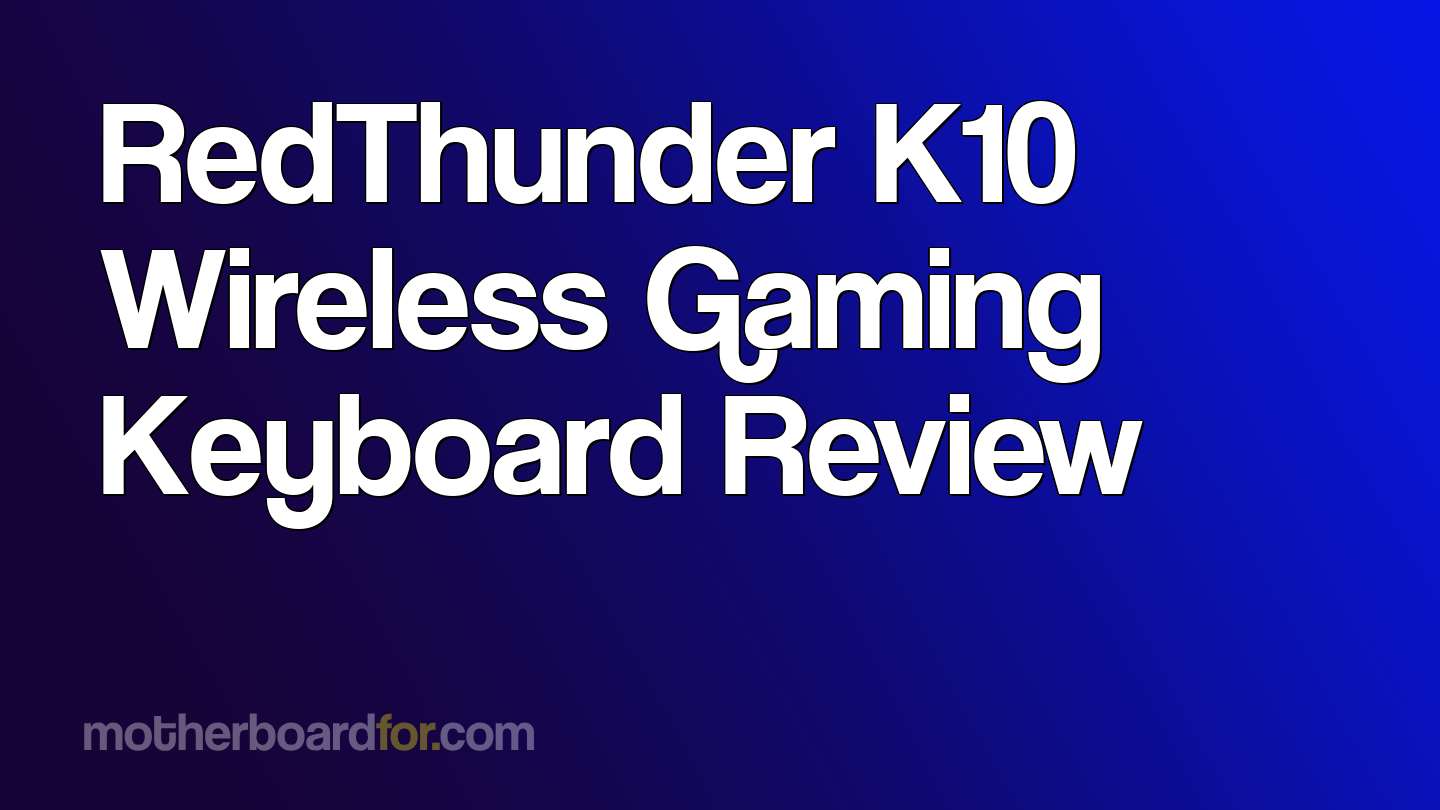 Redthunder k10 wireless gaming keyboard review